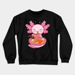 Kawaii Axolotl Ramen Crewneck Sweatshirt